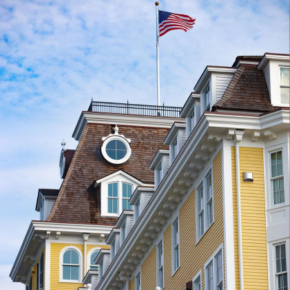 The outside of Ocean House Hotel.