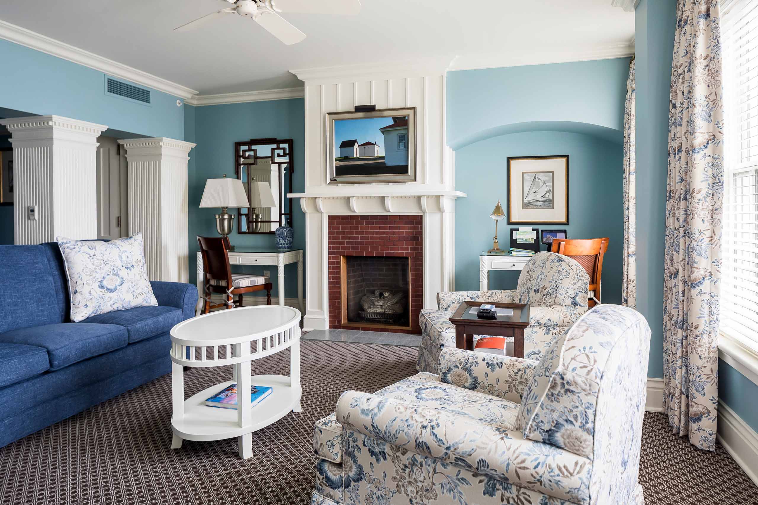 Ocean View Terrace Suite living room.