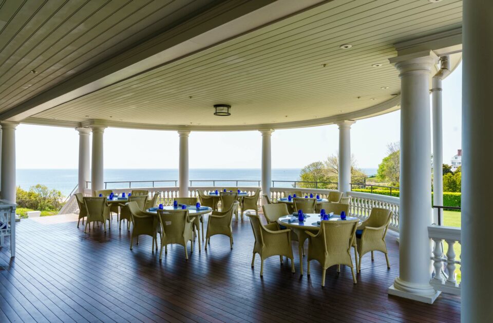 The Verandah Raw Bar outdoor dining area.