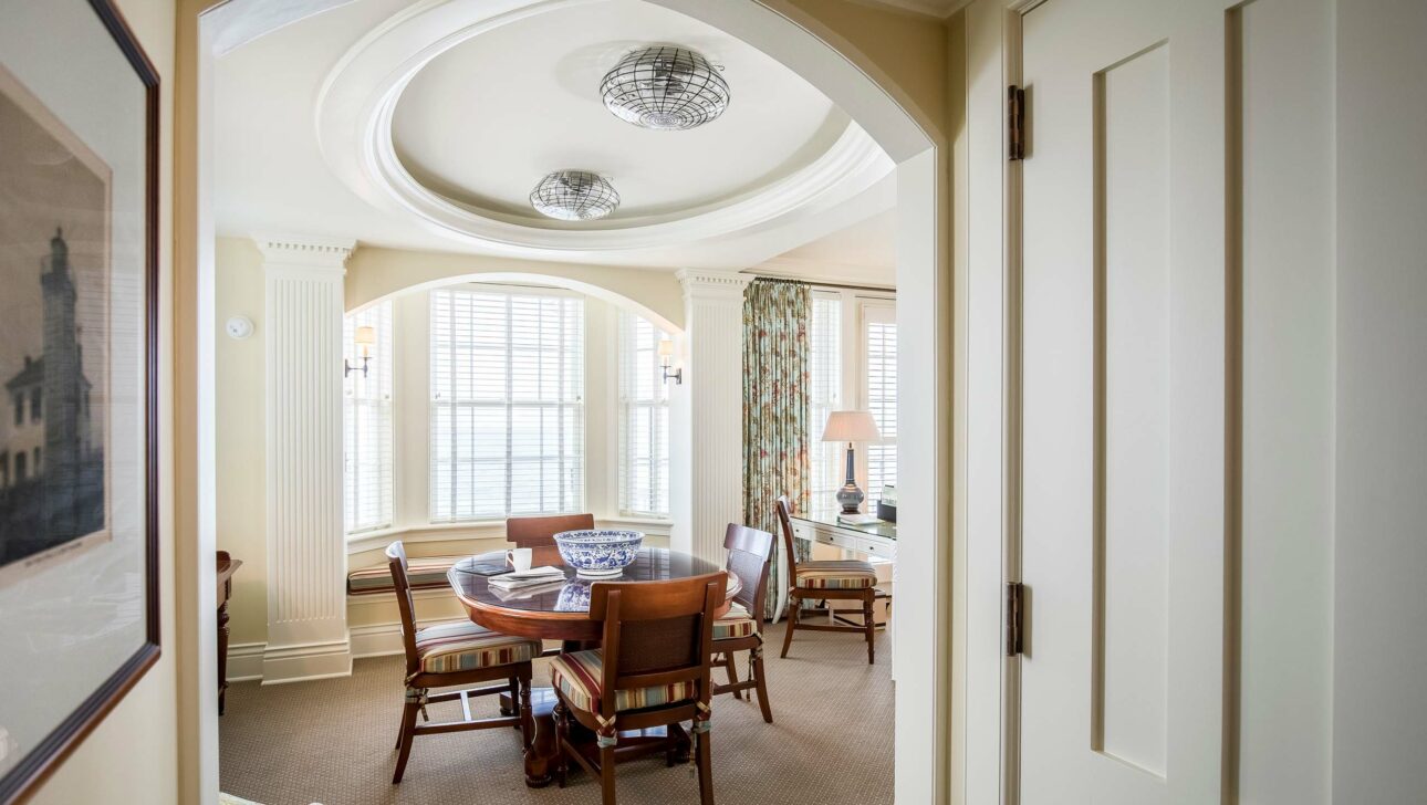 A dining area in an Atlantic Suite.