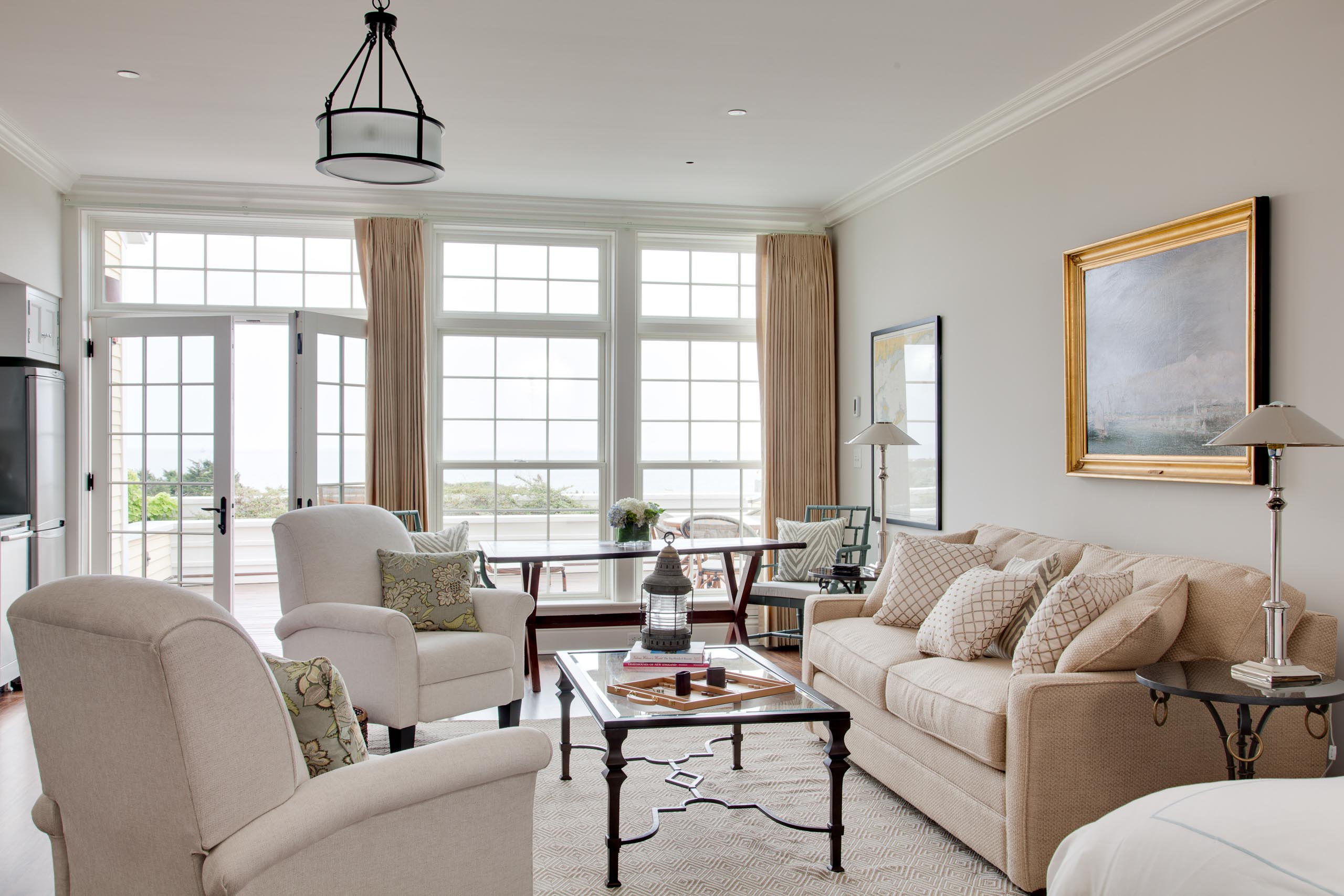 Beach Rose Suite living room.