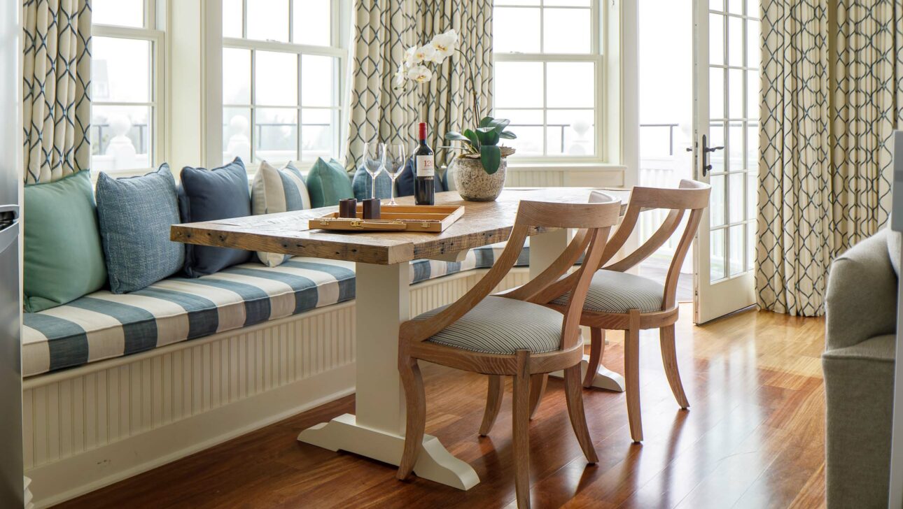 A dining area in the East Beach Suite.