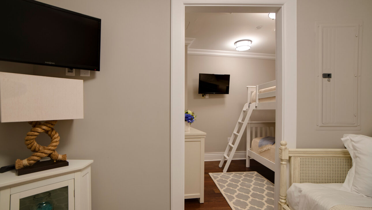 Sea Glass Suite bedroom with a bunk bed.