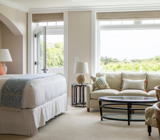 A bedroom in a signature suite.