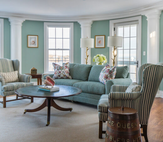 A living room area in a signature suite.