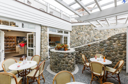 An outdoor dining area for Below Deck.