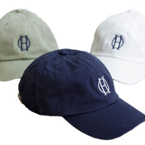 Ocean House Monogram Logo Hat in Stone, Navy, and White.