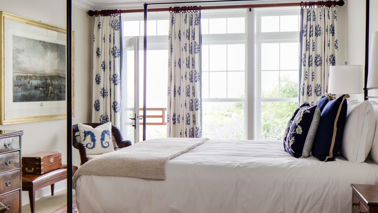 Morgan Suite bedroom with a four poster bed.