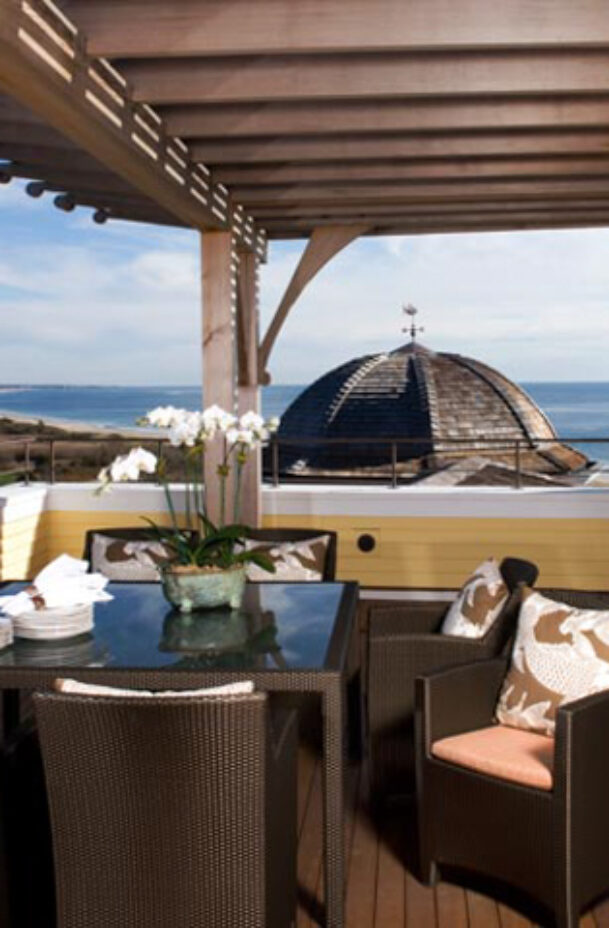 Penthouse Suite veranda with a dining area.