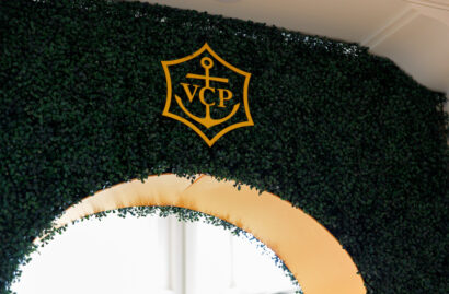 VCP emblem inside the Secret Garden Champagne Bar.