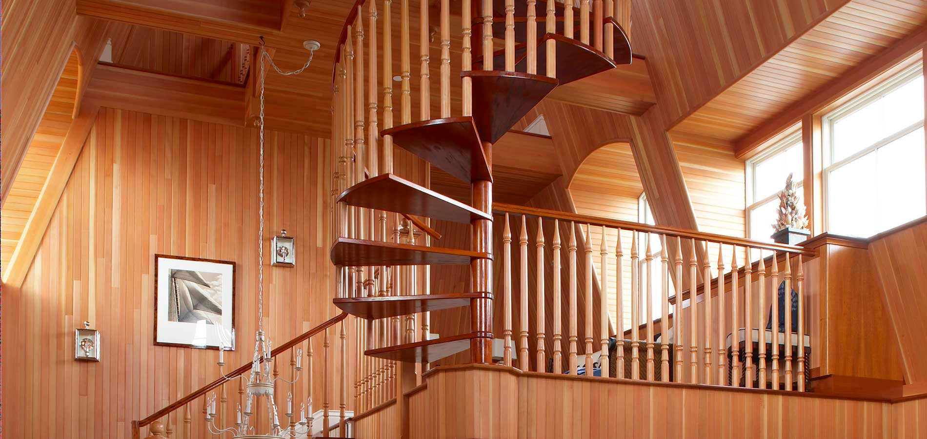 Tower Suite spiral staircase.